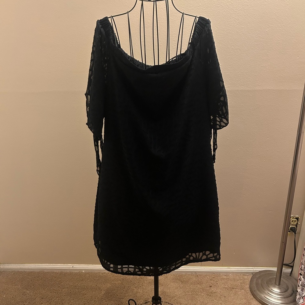 a.n.a Elegant Black Lace Dress